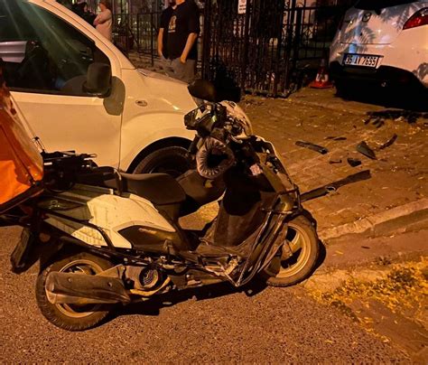 Ters yönden gelen motosikletle otomobil çarpıştı: 1 kişi yaralı